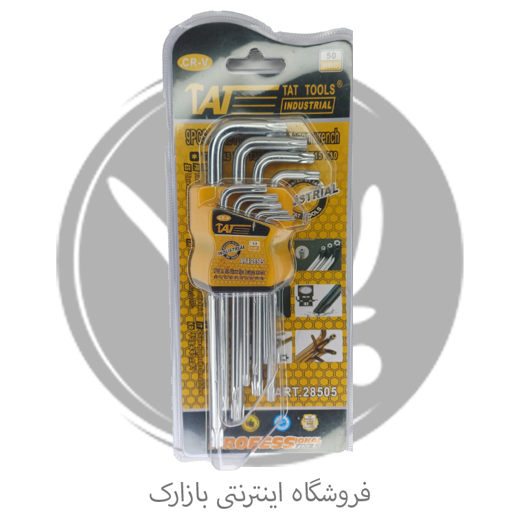 ست آچار آلن ستاره‌ای TAT مدل 28505 9 عددی CR-V