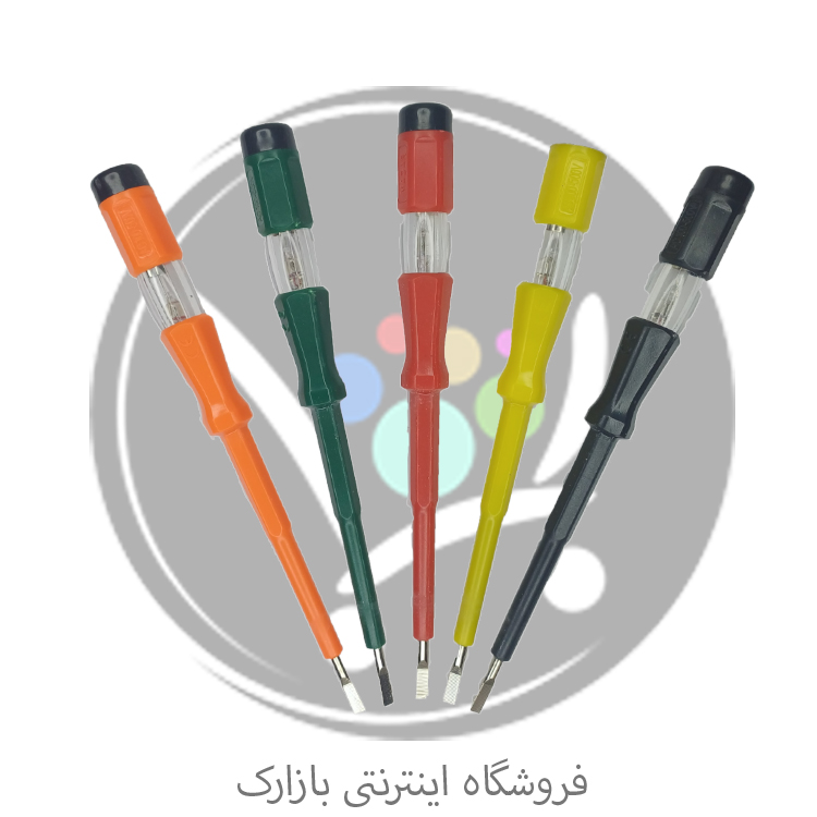 فازمتر مدار با دسته عایق مناسب تشخیص سیم فاز و تست ولتاژ